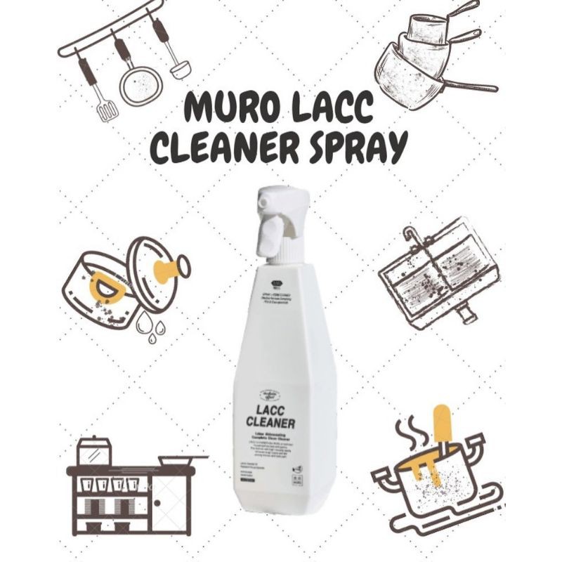 XỊT TẨY TRẮNG, TẨY RỬA VẾT BẨN HÀN QUỐC MURO LACC CLEANER 700ML