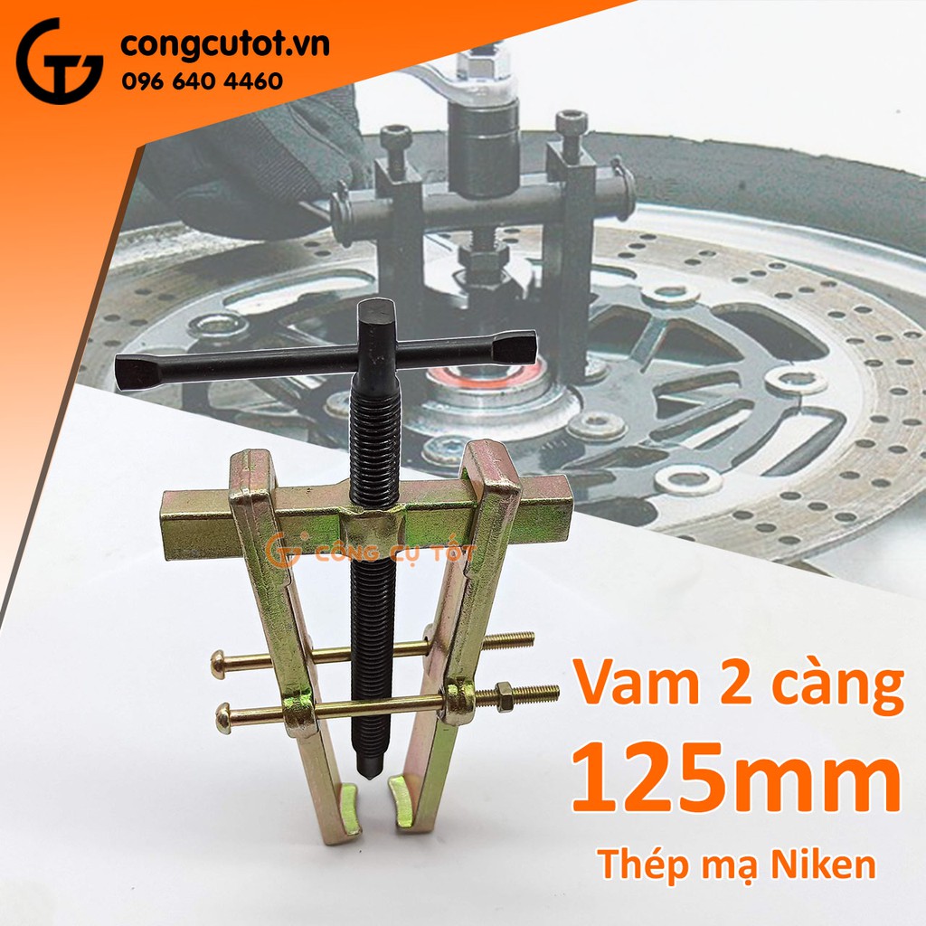 Vam 2 càng tháo vòng bi bằng thép mạ kền 125mm