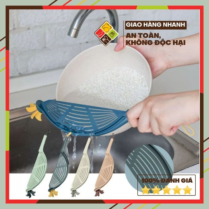 Dụng cụ vo gạo BEHOMEMALL phong cách Hàn Quốc trẻ trung