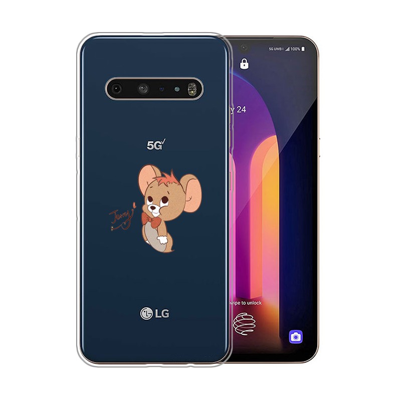 LG G8 ThinQ G7 G6 LG V60 ThinQ V50 V40 V30 vỏ điện thoại Trong suốt Phone Case Baby Tom and Jerry Cover
