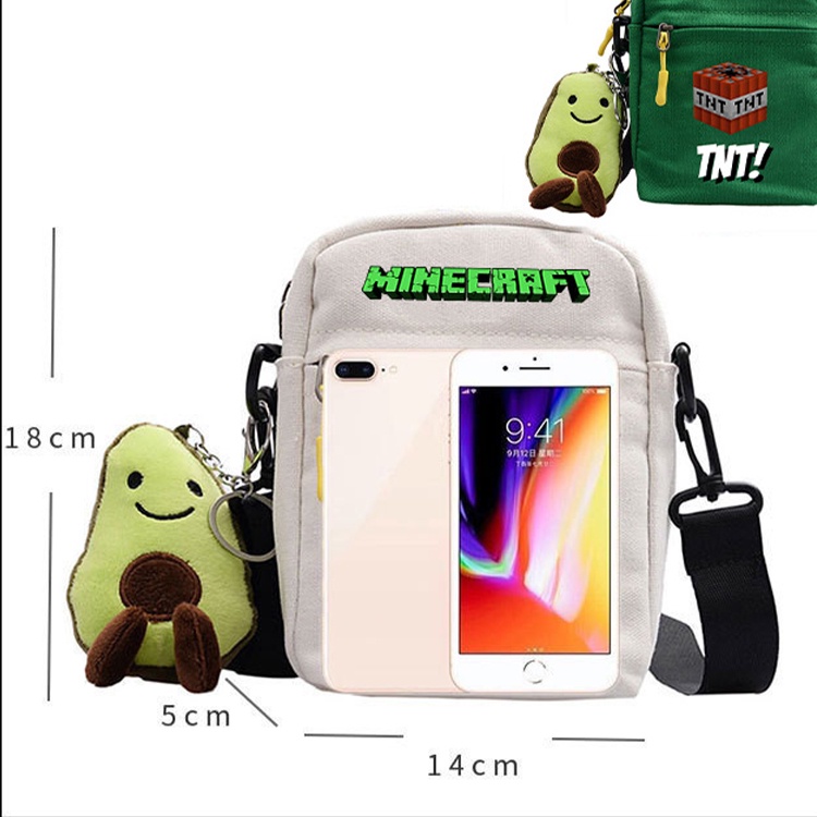 Túi Đeo Chéo Canvas Vuông In Hình Hoạt Hình Roblox Thời Trang Dành Cho Nữ