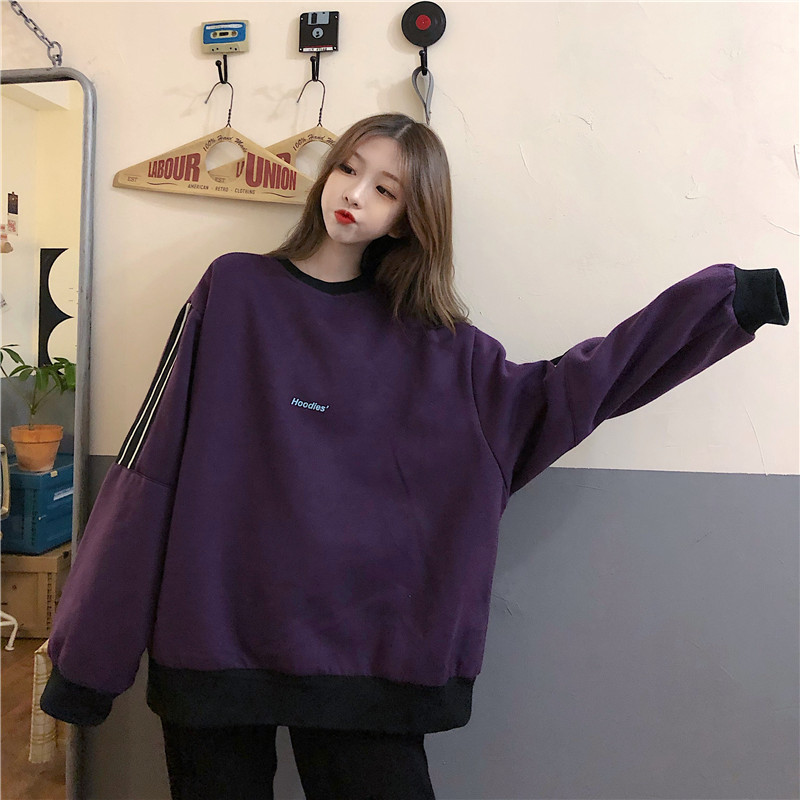 Áo nỉ sweater cổ trofnpc Hàn Quốc đơn giản dành cho nữ | BigBuy360 - bigbuy360.vn