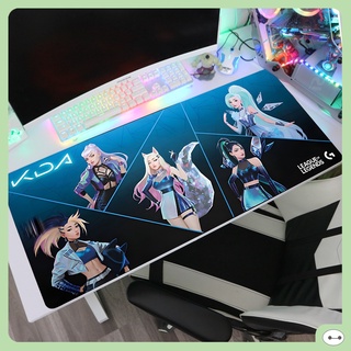 Bàn di chuột/lót chuột/pad chuột cỡ lớn lol kda x logitech size 80x30cm - 90x40cm