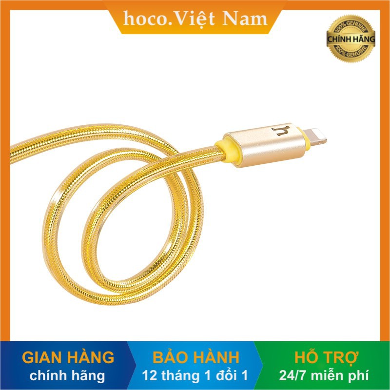 [hoco. Việt Nam] Cáp sạc HOCO UPL12 Lightning dài 1,2m có đèn LED dùng cho iPhone, iPad, iPod