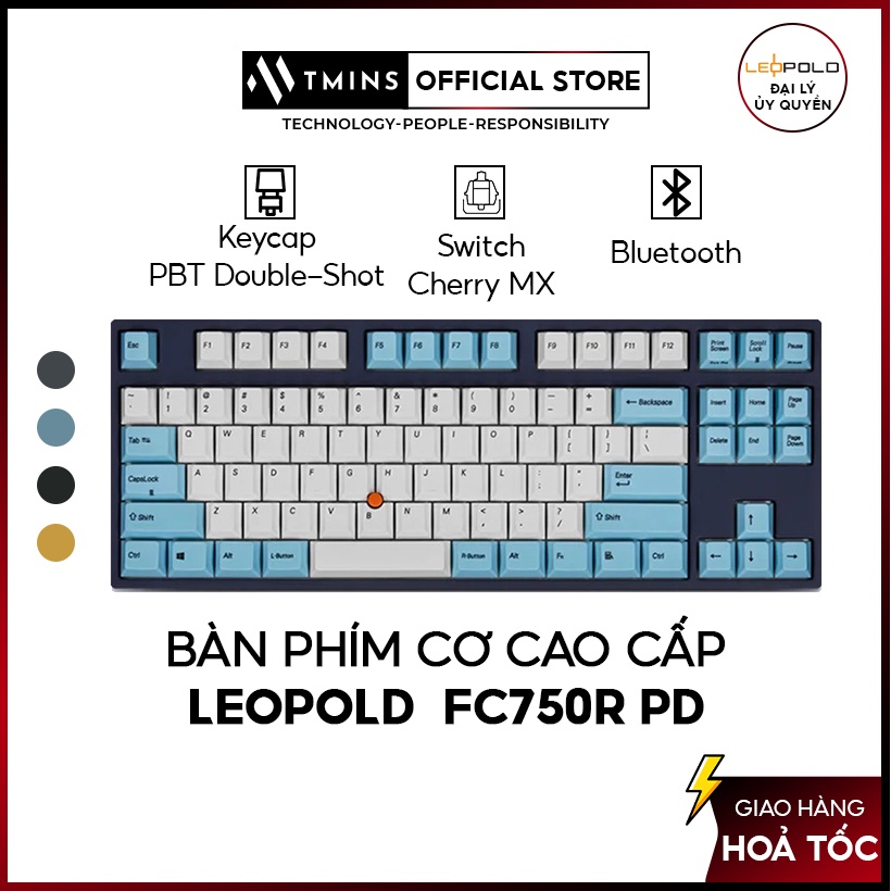 Bàn phím cơ cao cấp Leopold FC750R PD phiên bản dùng dây - Hàng chín hãng