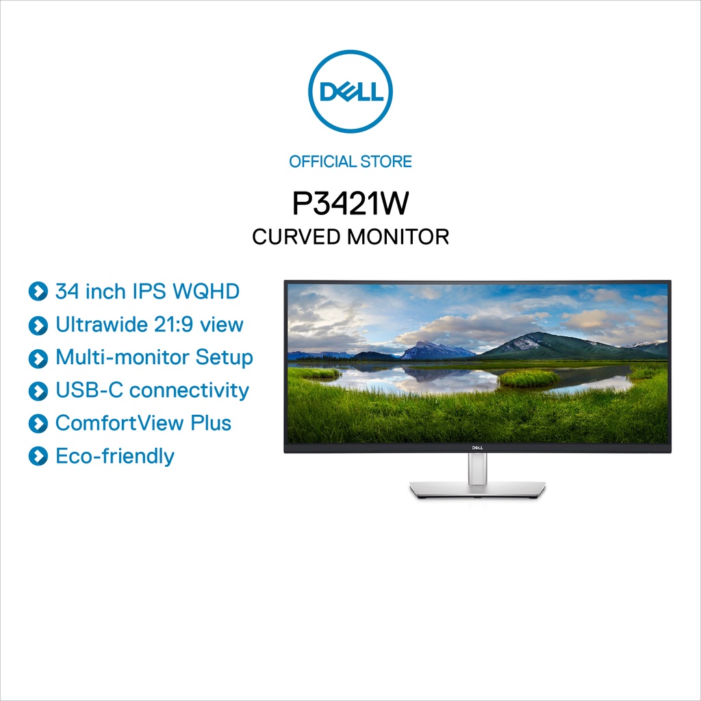 Màn Hình Cong Dell P3421W 34.14" WQHD IPS 60Hz 5ms HDMI DP USB Type-C USB 3.2