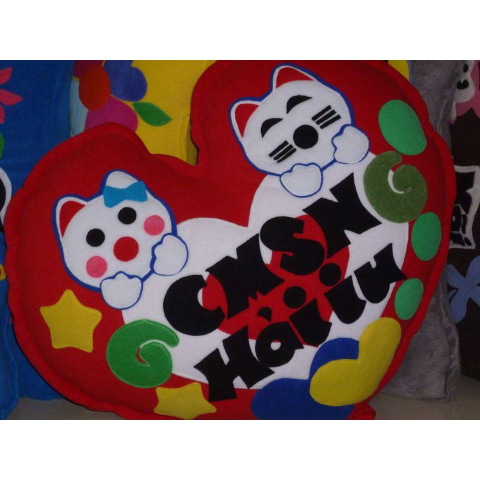 Gối tim to handmade theo yêu cầu