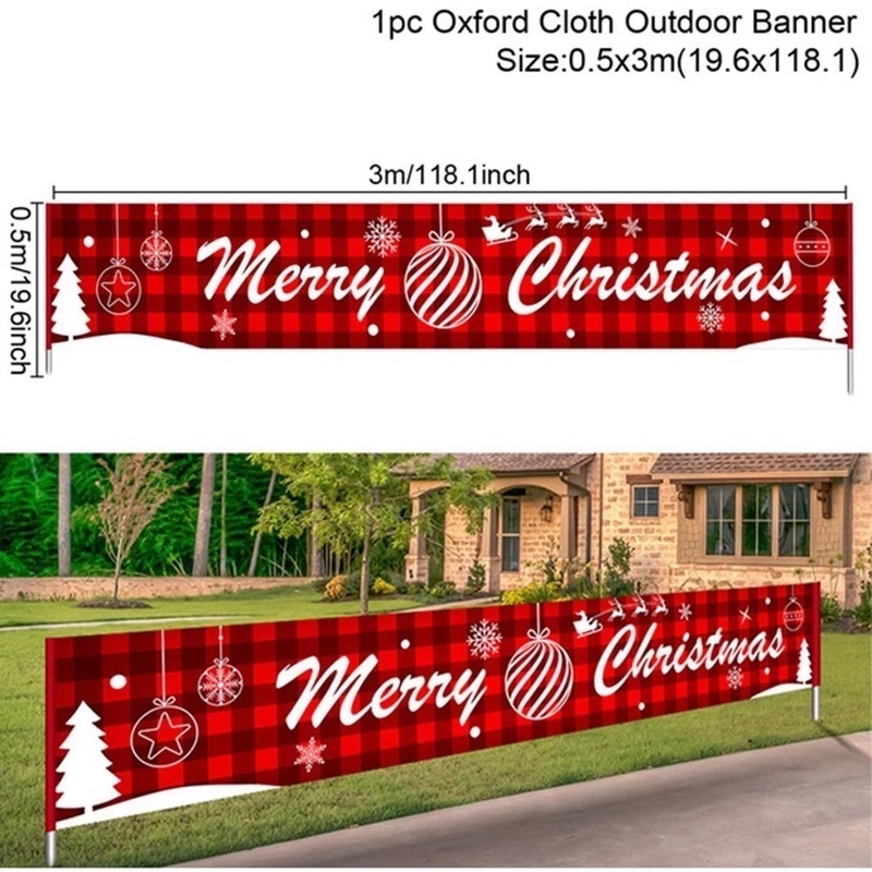 Cờ treo trang trí giáng sinh/ ngày năm mới độc đáo kích thước 1.8m