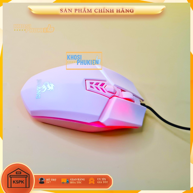 Chuột có dây gaming cho máy tính laptop giá rẻ có led KS M518