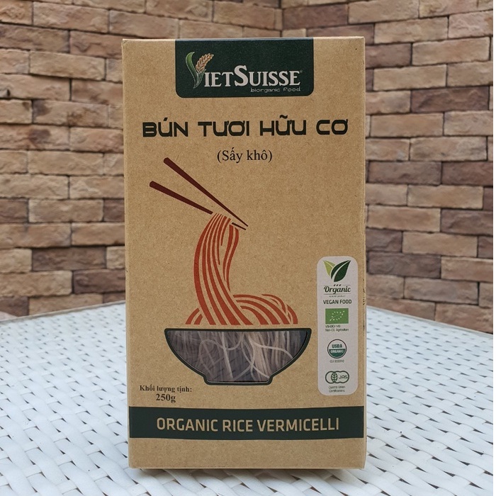 Bún Tươi Hữu Cơ Sấy Khô Vietsuisse 250g