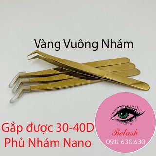Nhíp volume vàng (mũi vuông)_dụng cụ nối mi _ mi fan _Belash