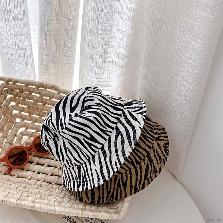 Mũ cotton chống nắng họa tiết da báo thời trang mùa hè cho bé
