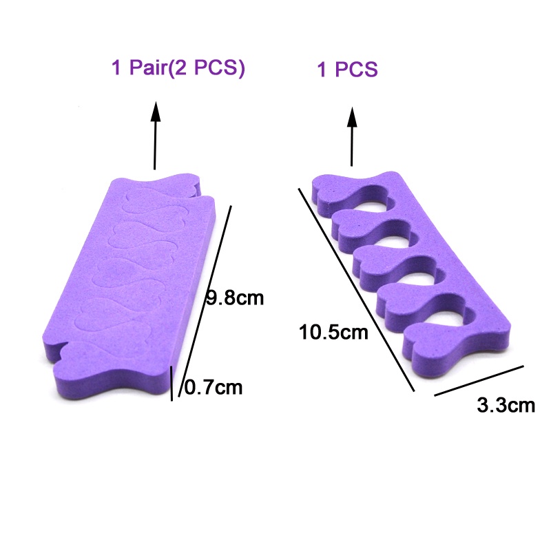 Dụng cụ tách ngón chân bằng xốp cotton mềm chuyên nghiệp chất lượng cao
