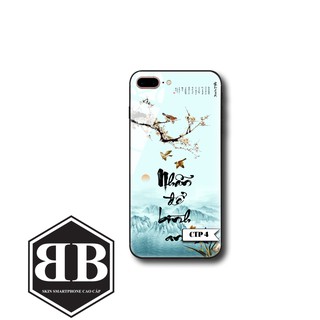 Ốp lưng kính cường lực iphone 7 plus / 8 plus hình chữ thư pháp cực chất