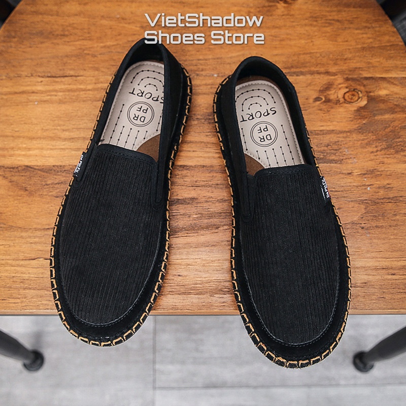 Giày slip on nam vải nhung mẫu mới Mùa Thu Đông 2022 - Mã SP 897
