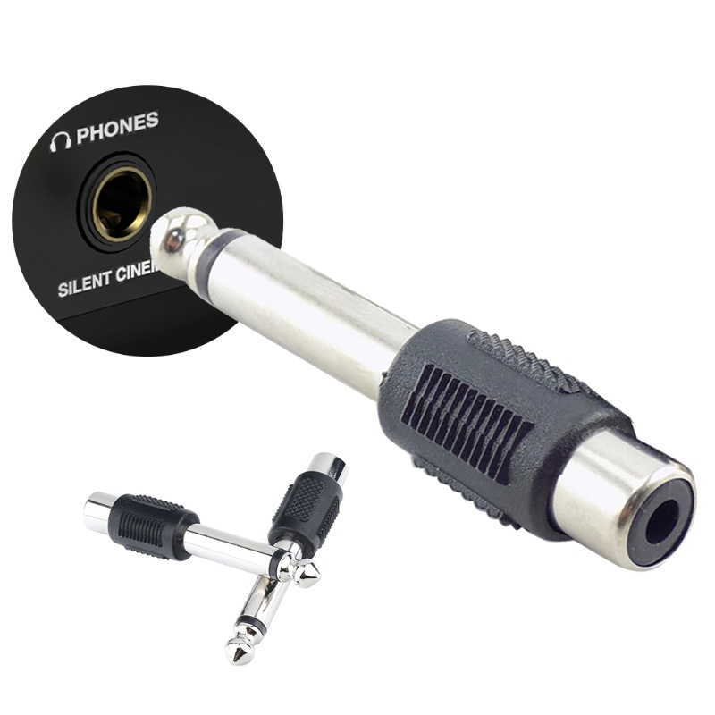 Đầu Nối Chuyển Đổi 6.35mm Sang AV 6.5mm Sang RCA Cho Micro