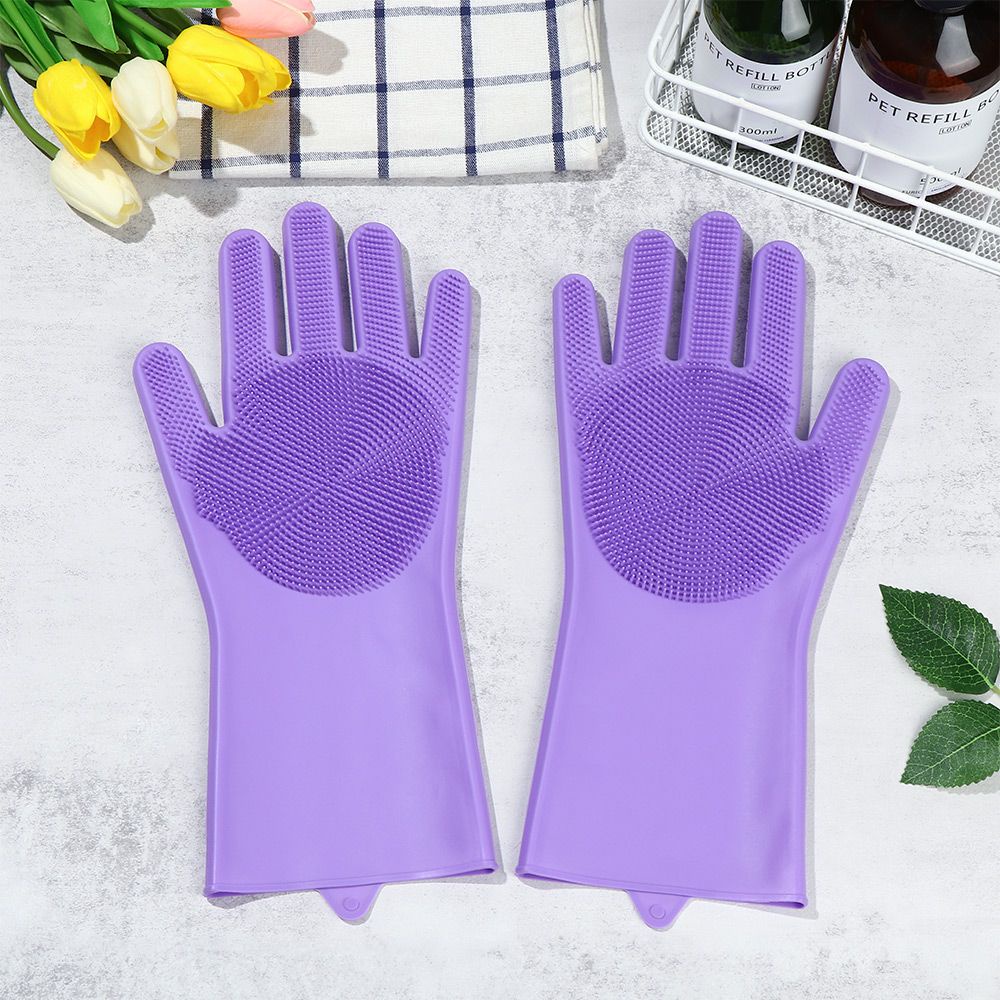 CONOPERY Set 2 Găng Tay Silicone Rửa Chén Đa Năng Chống Trượt Có Thể Tái Sử Dụng