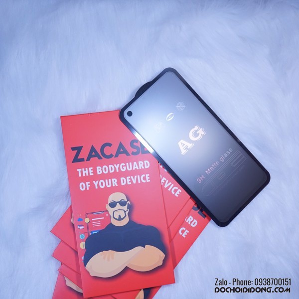 Miếng dán cường lực nhám Samsung A60 Zacase full màn hình chống vân tay