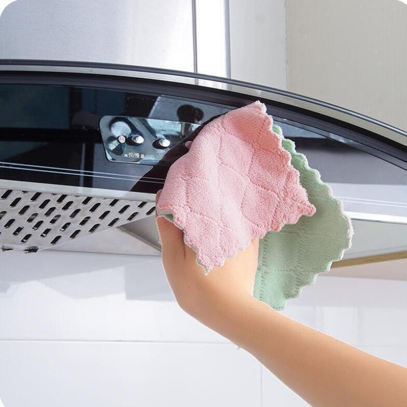 Khăn lau bếp siêu thấm AMIZIN set 10 chiếc Khăn lau bếp, chén đĩa đa năng 2 mặt siêu mềm