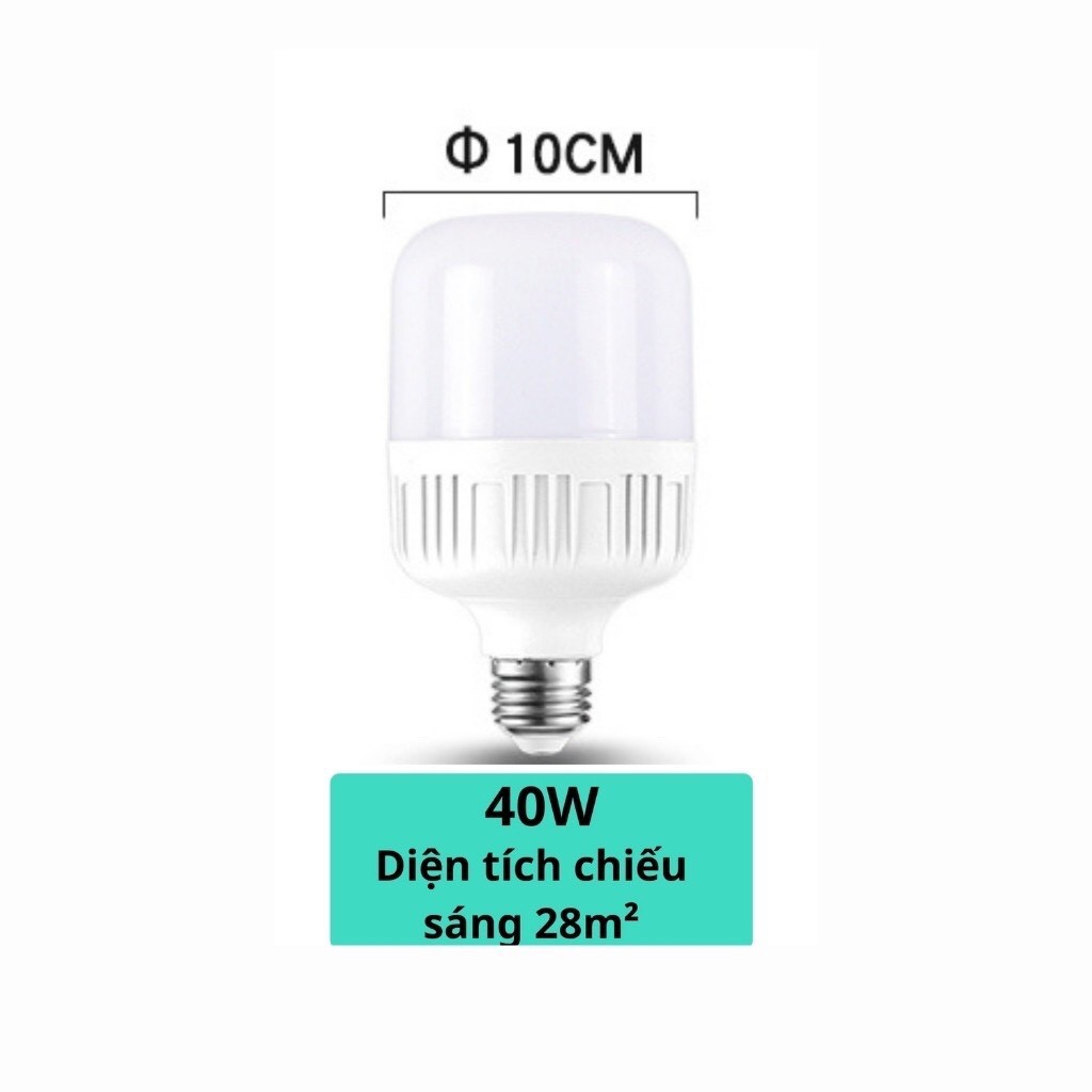 Bóng đèn LED BULB Trụ Linh Phi 40W siêu sáng tiết kiệm 80% điện