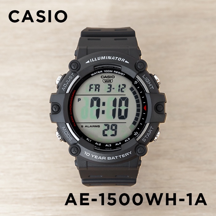 Đồng hồ nam dây nhựa Casio chính hãng Anh Khuê AE-1500WH-1AVDF (51mm)