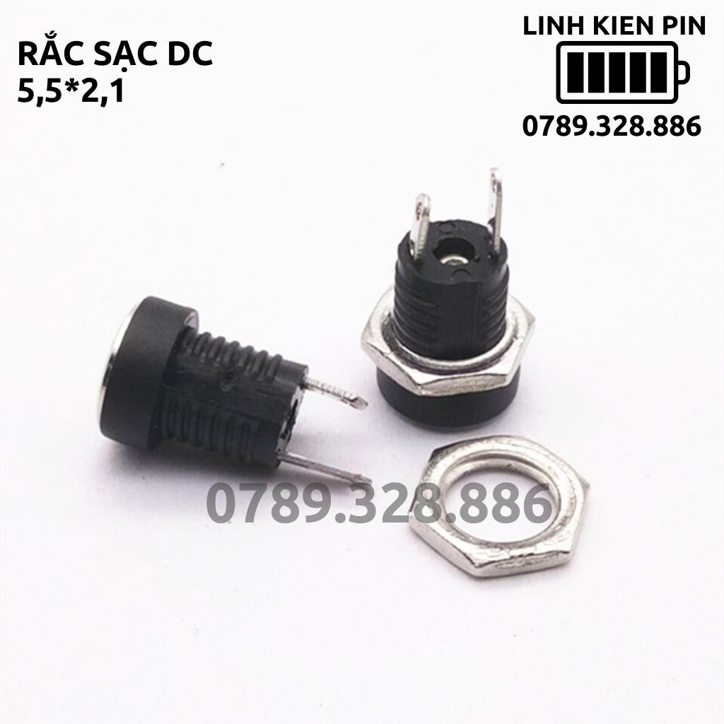 Jack sạc DC, jack cái 5.5*2.5mm, lỗ khoan 10mm