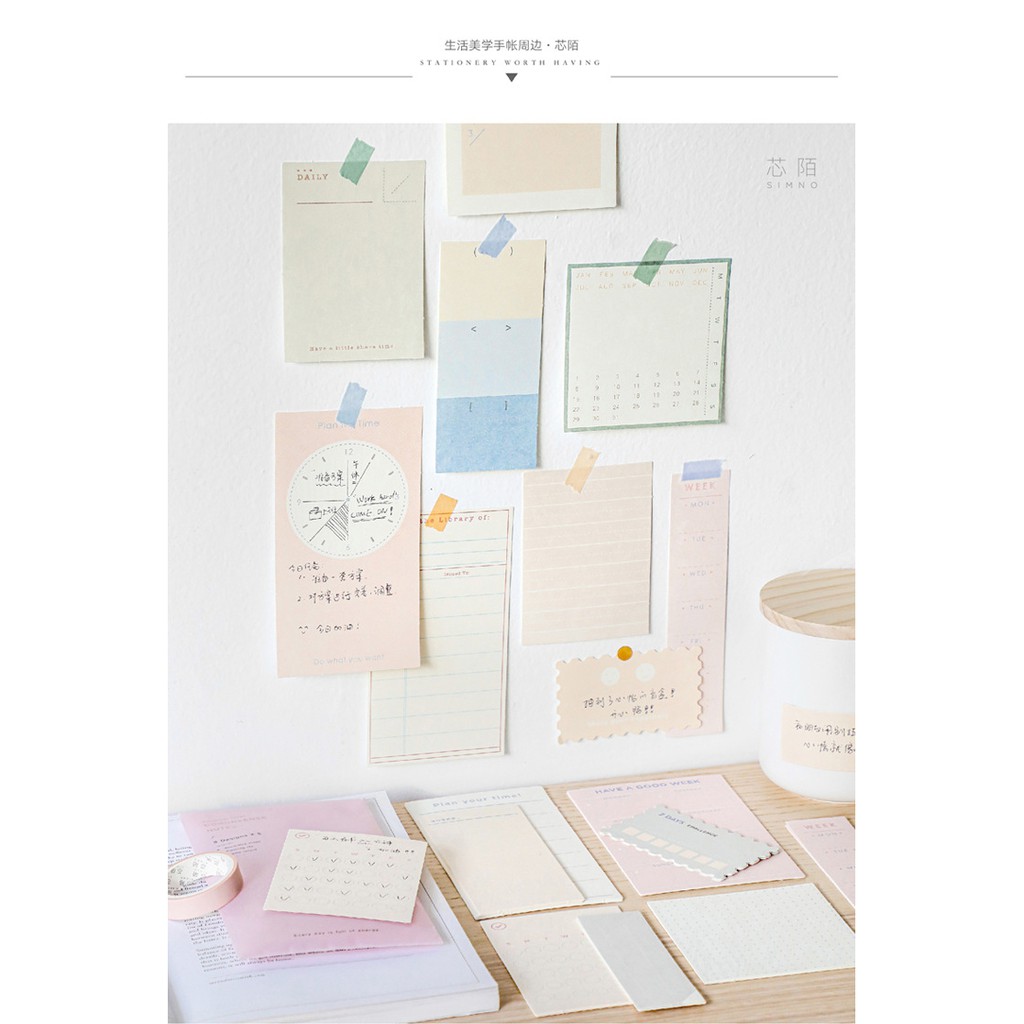 Set giấy note pastel