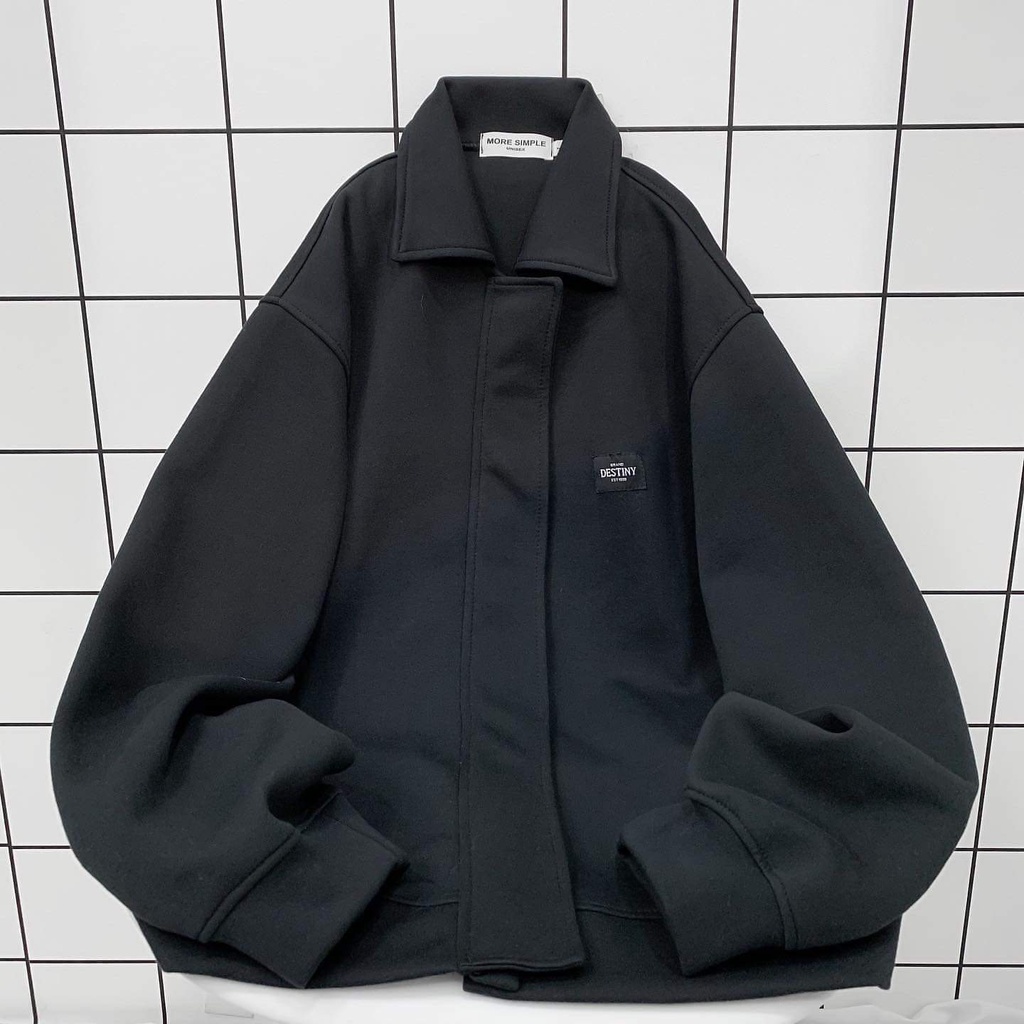 [Mã SKAMFSW175 giảm 10K đơn 50K] Áo Khoác JACKET DESTINY Tay Dài Vải Nỉ Picigen Form Rộng Ulzzang Unisex