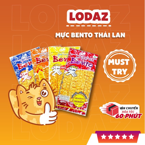 Mực bento Thái Lan gói nhỏ 6g, khô mực cay vị mềm, ít dai, thơm ngon ăn vặt Hà Nội