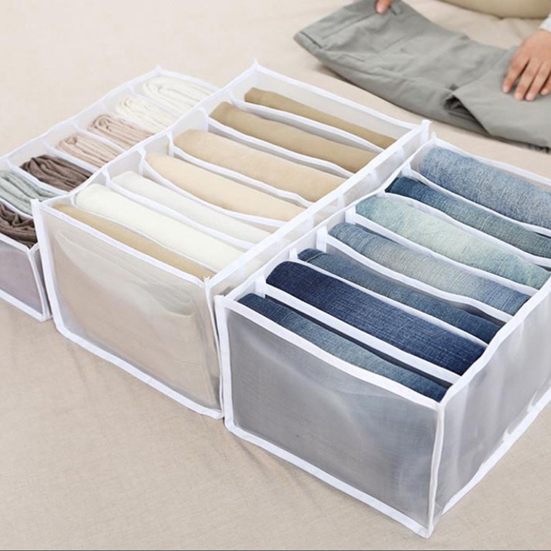 Hộp đựng quần áo dạng lưới chia ngăn đa năng thuận tiện