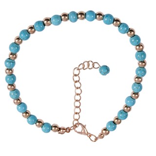 Lắc Chân Đính Đá Ngọc Lam Phong Cách Boho