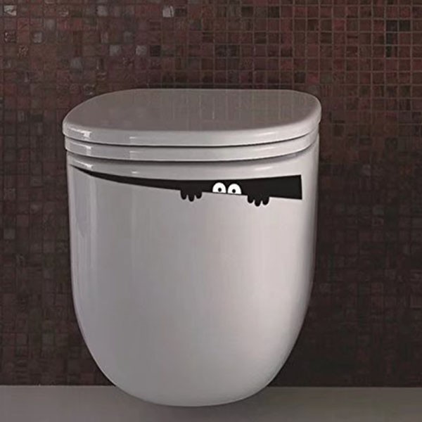 (Đang Bán) Miếng Dán Trang Trí Toilet Hình Người Nhìn Trộm