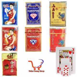 Bộ bài Tây tú lơ khơ rồng, cô gái, kim cương hàng chuẩn