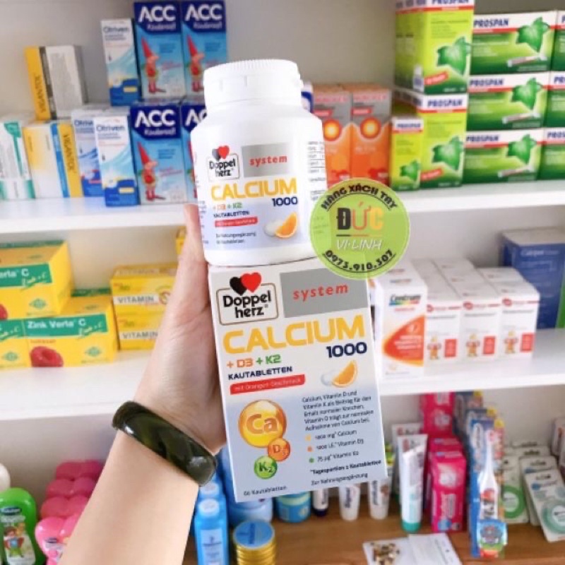 Kẹo Calcium Vị Cam 1000 D3 K2 Của Đức