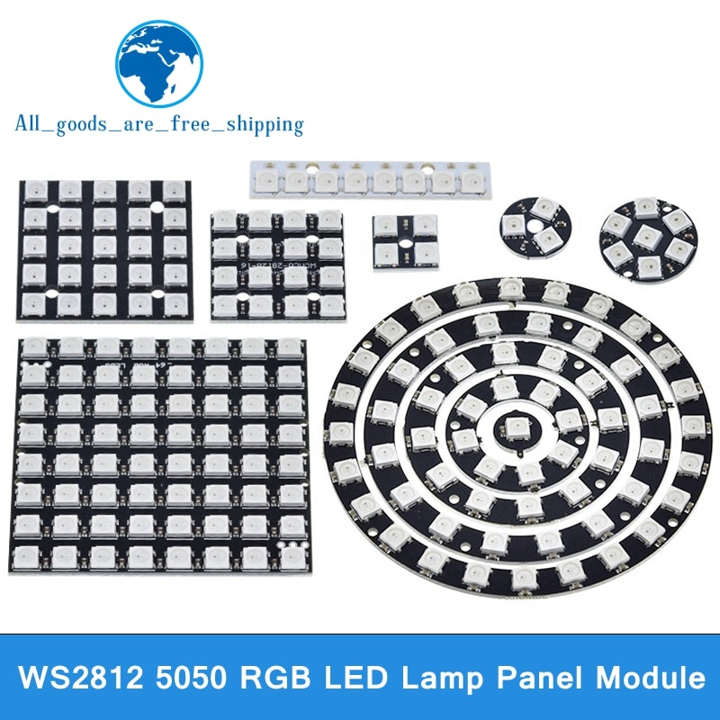 Bảng Đèn Led 4 8 12 16 Ws2812 Ws2812B Ws 2811 5050 Rgb 5v 1bit 4bit 8bit 12bit 16bit 24bit