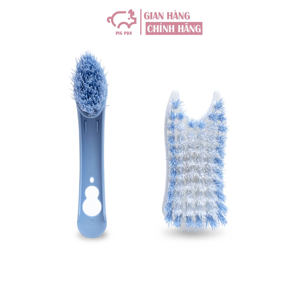 Bàn chải chà giày PIGPOX 2 trong 1 màu xanh