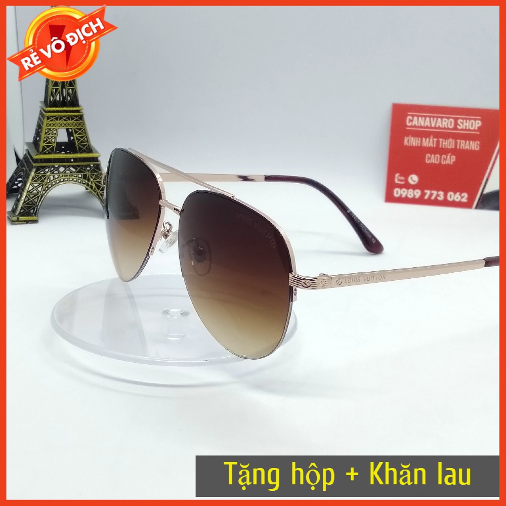 Kính râm nam thời trang cao cấp chống uv chống chói hiệu quả bảo vệ mắt bảo hành 6 tháng CANAVARO SHOP LV45T