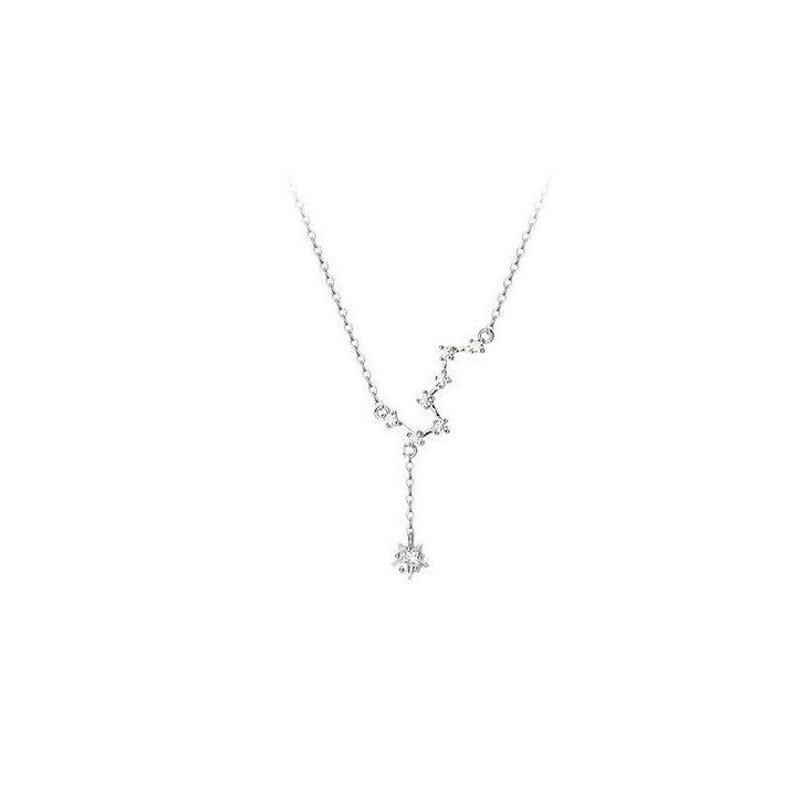 Dây chuyền bạc ý 925 đính đá ngôi sao vòng cổ nữ