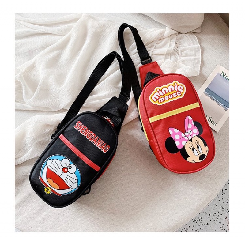 Túi Đeo Trước Ngực Vải Canvas In Hình Doraemon / Người Nhện / Mèo Máy / Mèo Máy Dễ Thương Cho Bé