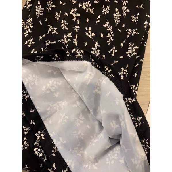 Chân váy midi hoa nữ dáng dài phong cách vintage satsun