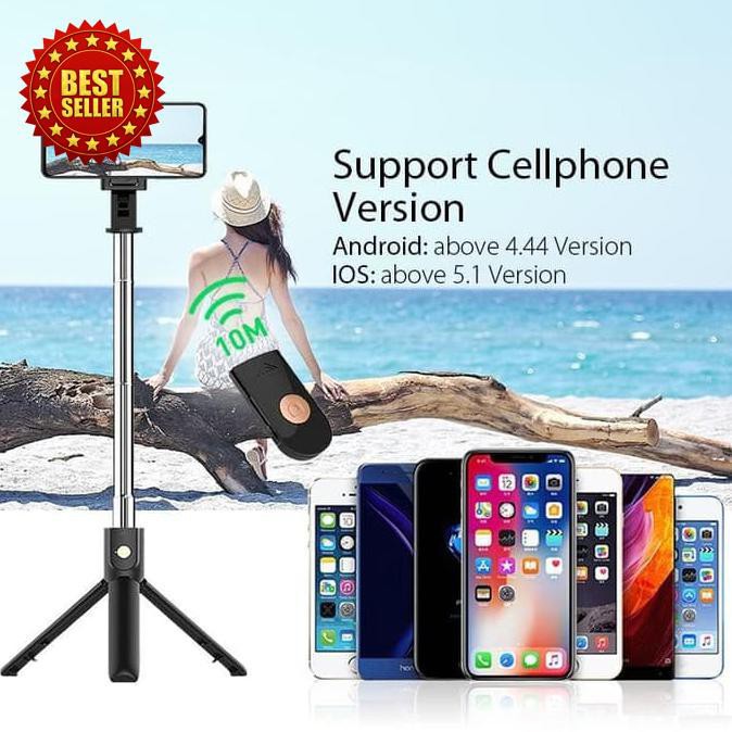 Gậy Chụp Ảnh Tự Sướng Kết Nối Bluetooth Kèm Điều Khiển Từ Xa | BigBuy360 - bigbuy360.vn