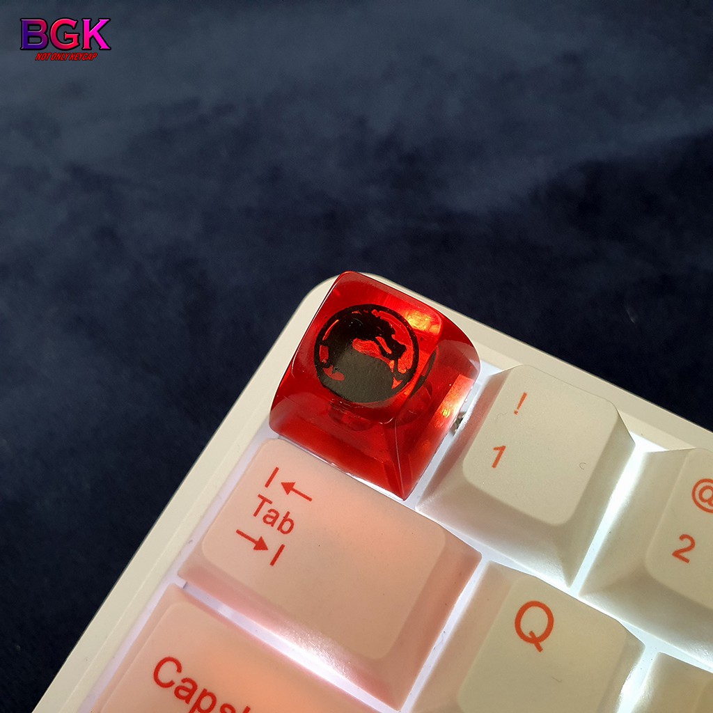 Keycap Lẻ hình LOGO Mortal Kombat cực đẹp SA profile ( keycap resin độc lạ )( Keycap Artisan )