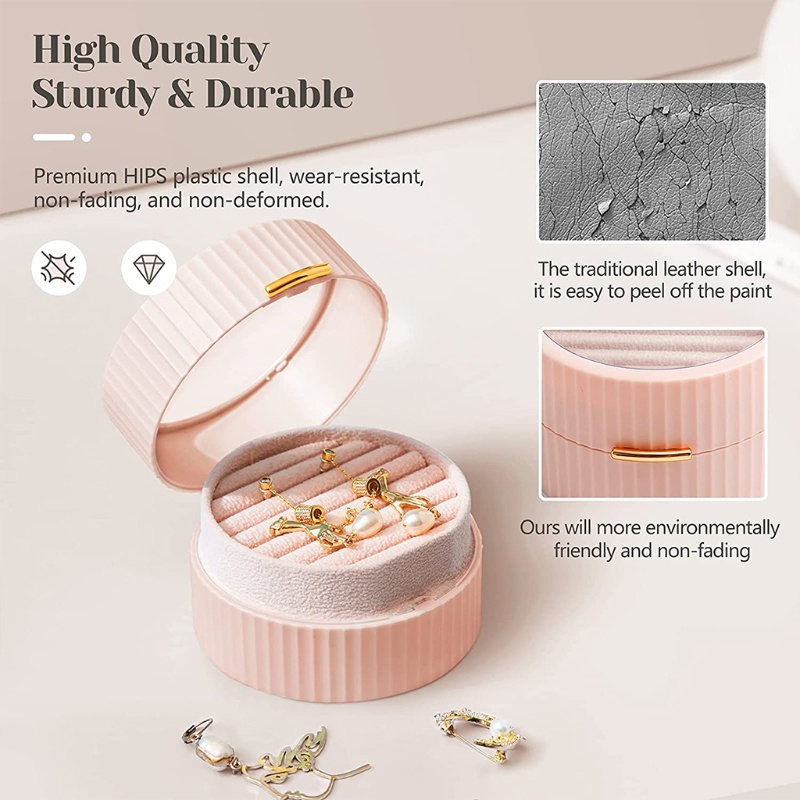 Hộp Đựng Trang Sức Màu Trắng Phân Loại Hình Tròn Tiện Dụng