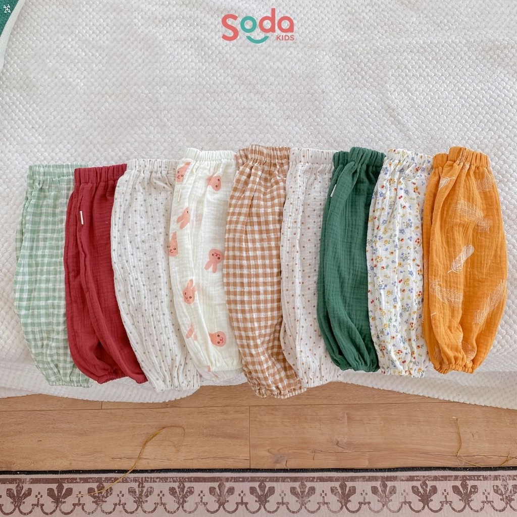 (Hàng thiết kế) Quần bom vải xô cho bé (09 màu)