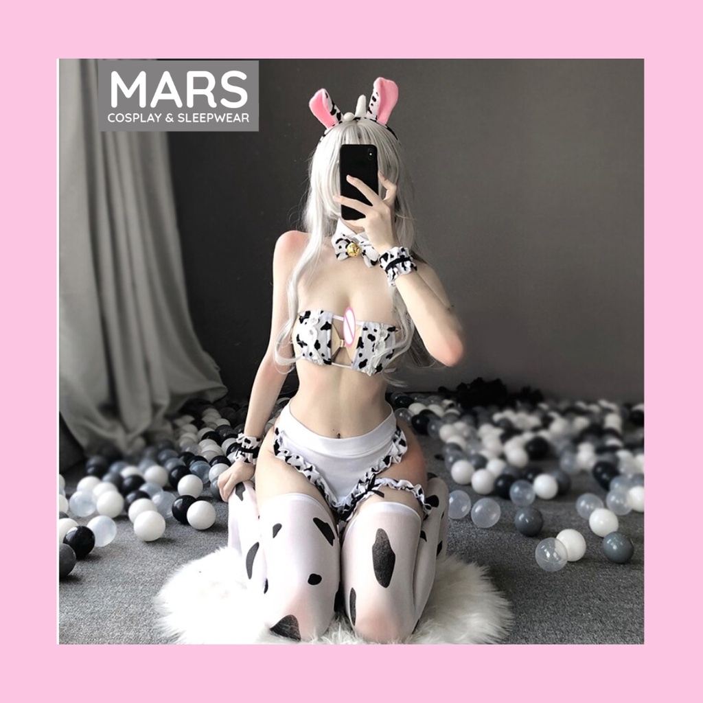 Cosplay bò sữa - Đồ ngủ, Costume sexy bò sữa cao cấp