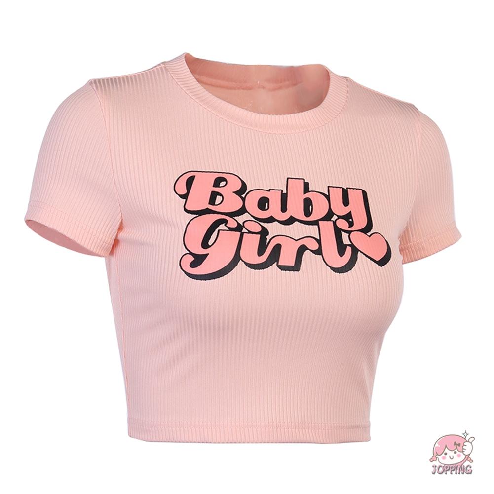 Áo Thun Nữ Ngắn Tay Phối Màu Gợi Cảm Jop | BigBuy360 - bigbuy360.vn