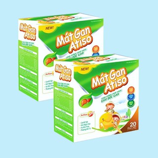 Siro Mát gan Atiso - Giúp giải độc gan,  thanh nhiệt mát gan cho bé, giảm mẩn ngứa, rôm sảy, dị ứng - Hộp 20 ống sử dụng