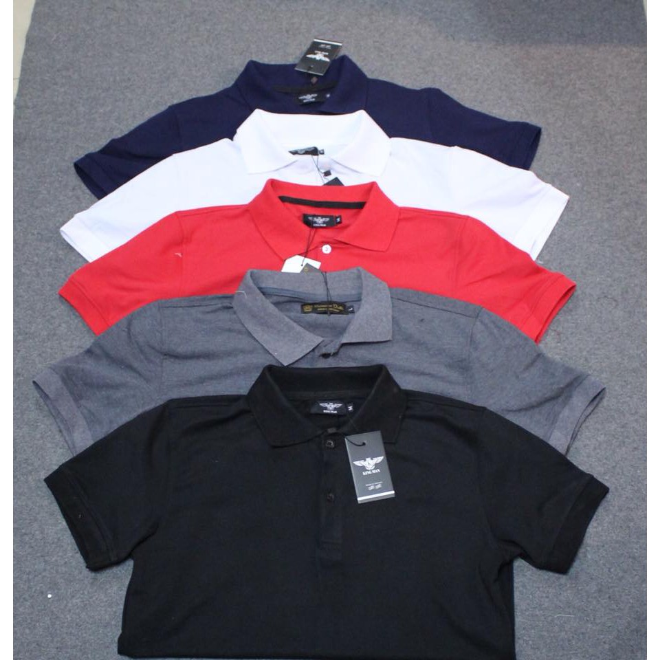 Áo phông cổ bẻ trắng nam | BigBuy360 - bigbuy360.vn