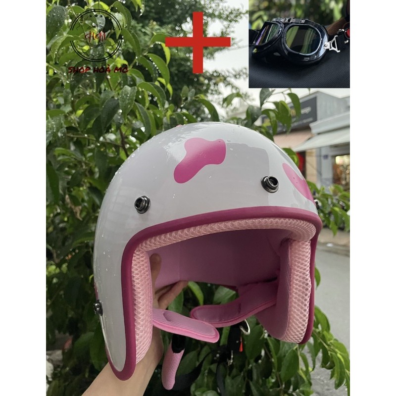 NÓN BÒ SỮA HỒNG KÈM LÓT HỒNG SIÊU CƯNG