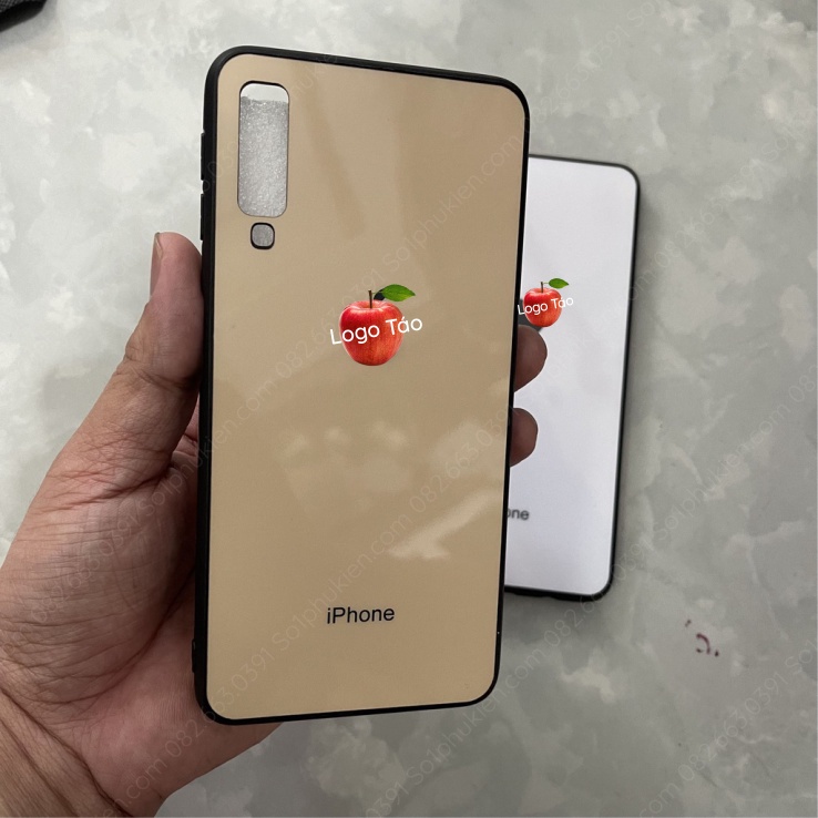 Ốp lưng Samsung A7 2018 kiểu i.Phone mặt lưng bóng đẹp